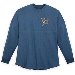 Disney World Mickey 50th Anniversary Spirit Jersey Navy Earidescent Gold XL NWOT